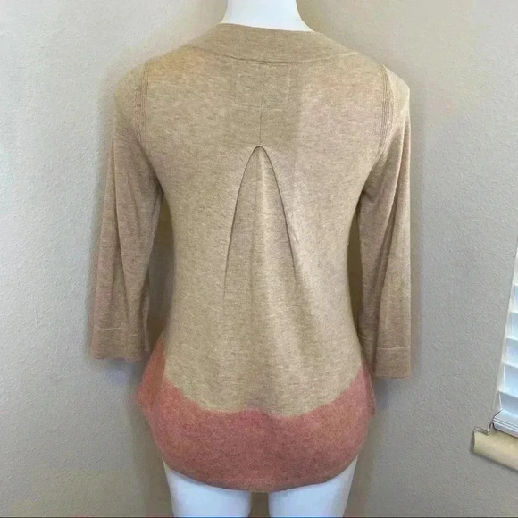 Angel of the North Anthropologie Evi pink sweater size XS cashmere blend - Picture 5 of 8